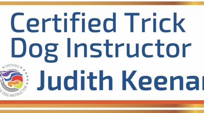 Certified Trick Dog Instructor Awarded to Judith Keenan